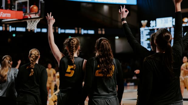 Missouri women's basketball during first SEC win over previously undefeated Vanderbilt on January 14, 2024.